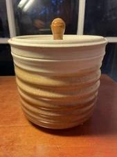 Signed Kathy Grace  Studio Pottery North Carolina 7.5" Covered Large Crock