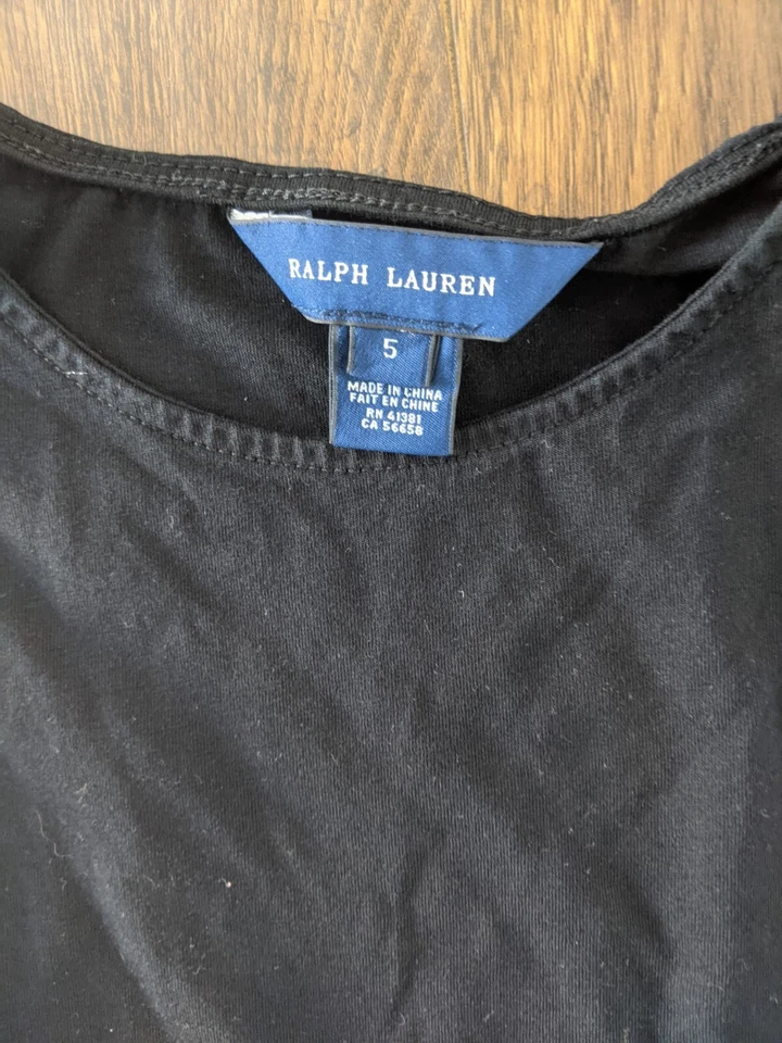 Vestido para niña Ralph Lauren de encaje negro talla 5 usado en excelente estado Foto 2 de 4