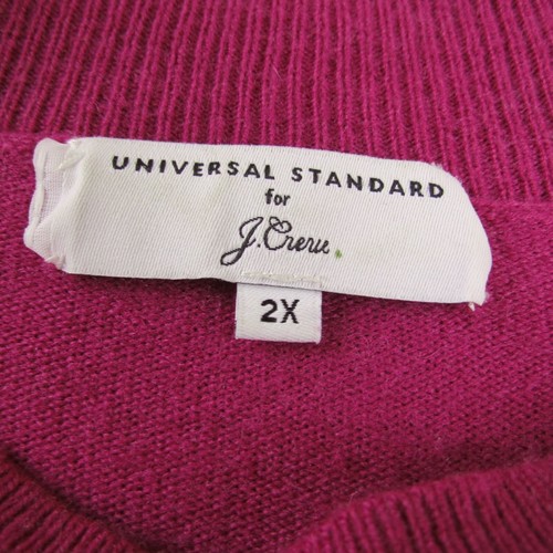 UNIVERSAL STANDARD x J.CREW Women's Fuchsia Sweater Dress Size 2X Wool Blend - Picture 6 of 8