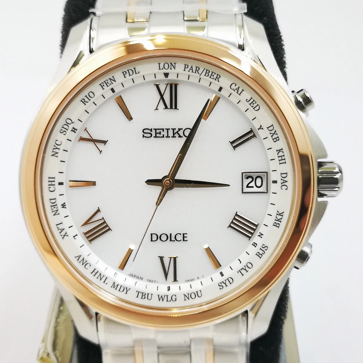 SEIKO Dolce & Exceline SADZ202 White Solar Titanium 7B27 Men's Watch New in Box