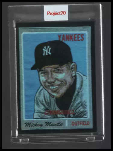 2021-22 Topps Project70 #343 Mickey Mantle Rainbow Foil #/70 New York Yankees