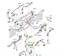 Staffa sistema di raffreddamento LAND ROVER RANGE ROVER VELAR L560 LR141291 NUOVA ORIGINALE