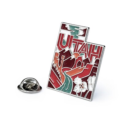 Utah Enamel Pin   State-Themed Lapel Pin