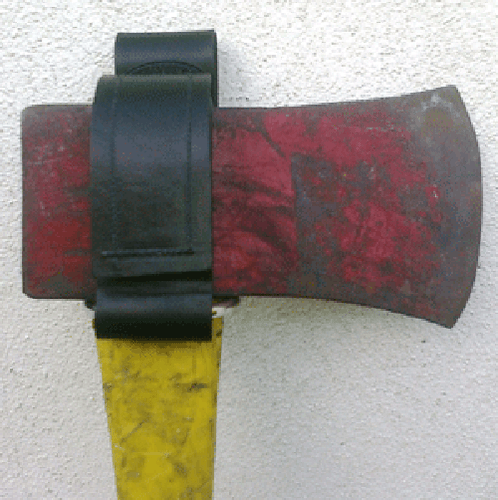 Funda Halligan/Hacha de Cuero Marrón Bombero Sav-A-Jake 3" Anillo 3M Reflectante - Imagen 8 de 10