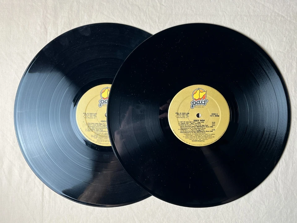 IGGY POP (Self-Titled) 1984 Vinyl 2xLP Pair Records Series ARPDL 2-1051 - VG+ - Image 4 of 4