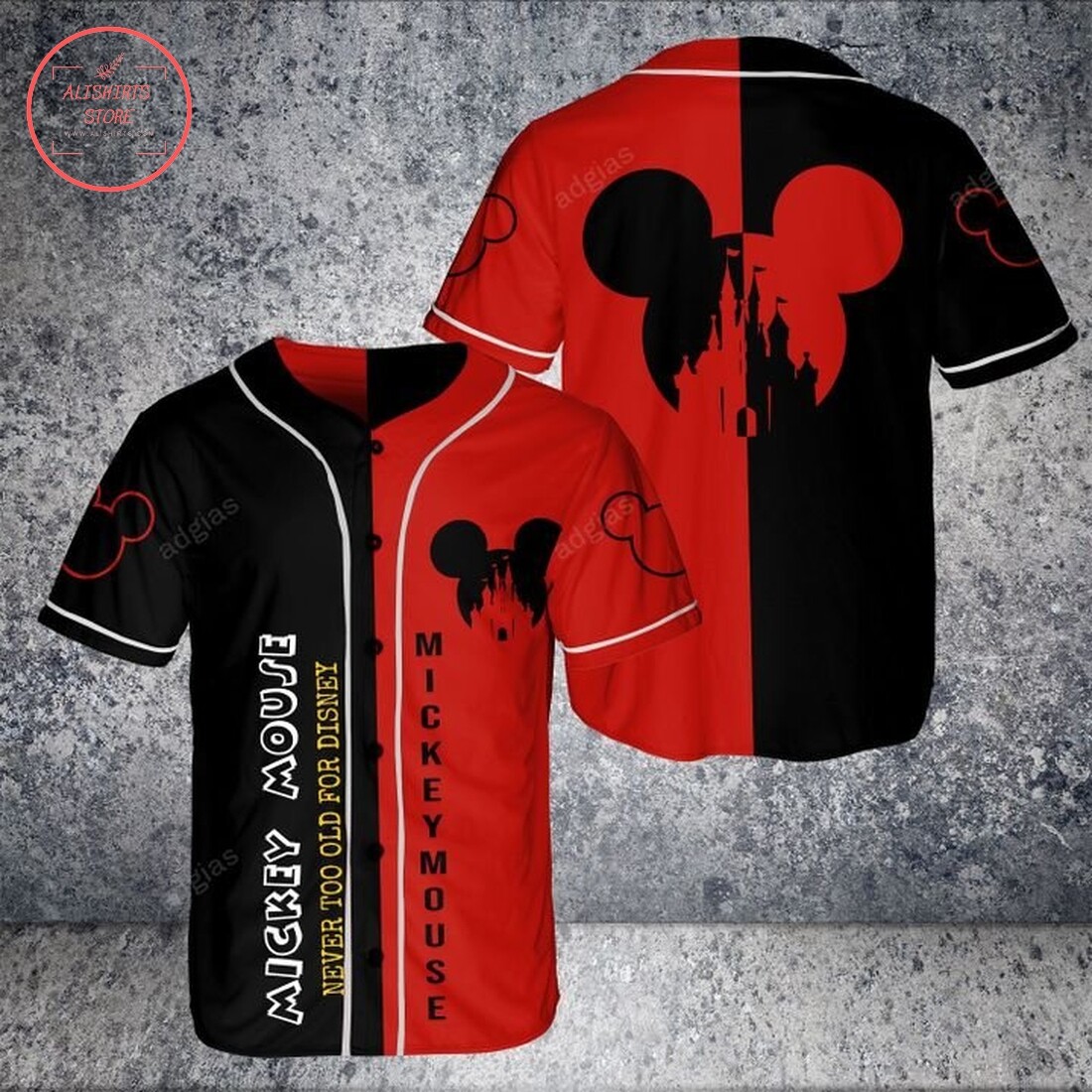 Disney Mickey Mouse Baseball Jersey, Unisex, baseball/softball, All Over  S-5XL | eBay
