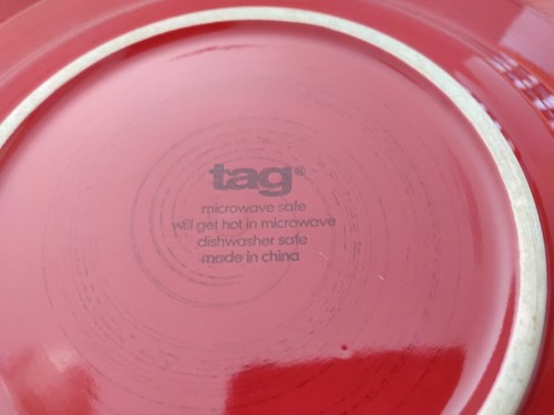 TAG Red 11" Swirl Dinner Plate - Set of 3 - 第 7/9 張圖片