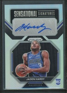 2022-23 JADEN HARDY AUTO PANINI PRIZM SENSATIONAL SIGNATURES ROOKIE RC SILVER