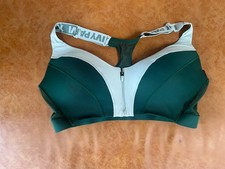 Adidas  Ivy Park Light  Dark Green Zip-Up Athletic Sports Bra, Size XL
