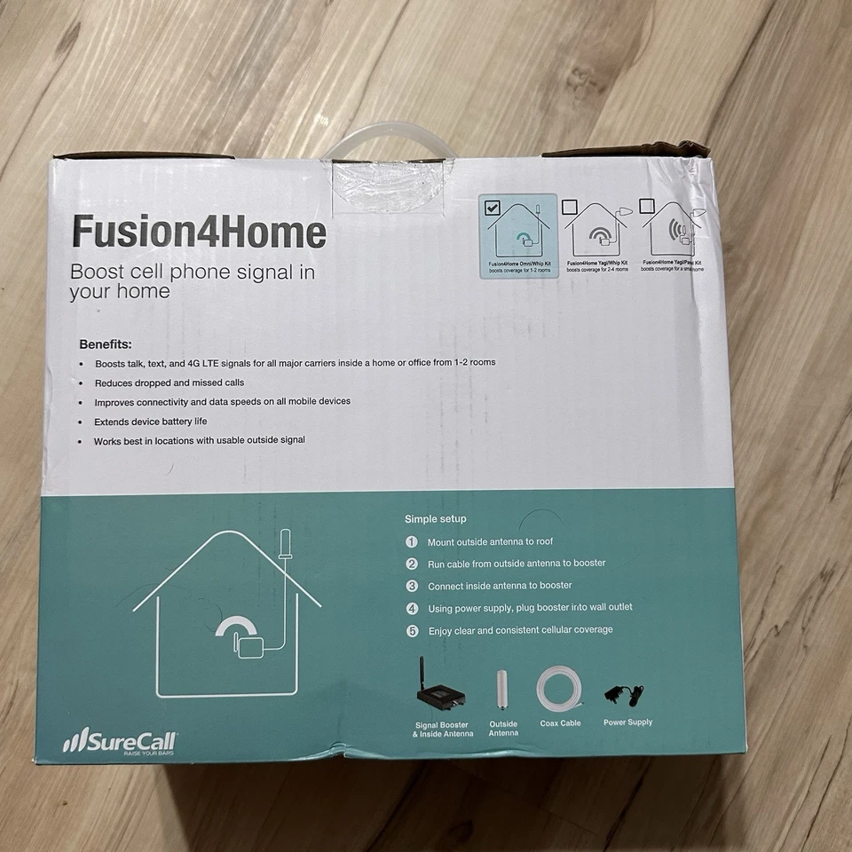 New Surecall Fusion4Home Signal Booster - 2000 sqft, 5G/4G LTE, FCC Approved - Image 3 of 4