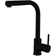 Trisen Matte Black Kitchen Mixer Tap Side Lever Swivel Neck Kitchen Tap Modern