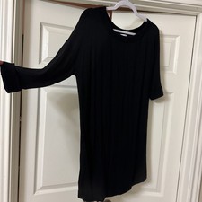 Splendid Dress Women’s Shift 3/4 Sleeve Black Tunic Dress Size Small modal 