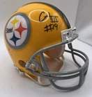 Autographed NFL Football Gold Mini Helmet Pittsburgh Steelers- Various