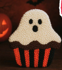 My Craft Joy Ghost Muffin DIY Little Ghost Punch Needle Latch Coaster Craft Kit