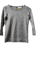 LOFT Petite Gray Henley Sweater XS/SP NWOT Cozy Knit 5-Button