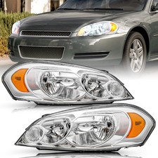 Headlight Assembly for 2006-2016 Impala 2006-2007 Monte Carlo Chrome Housing
