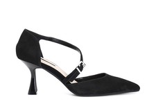 Zapatos de salón de gamuza con cruce