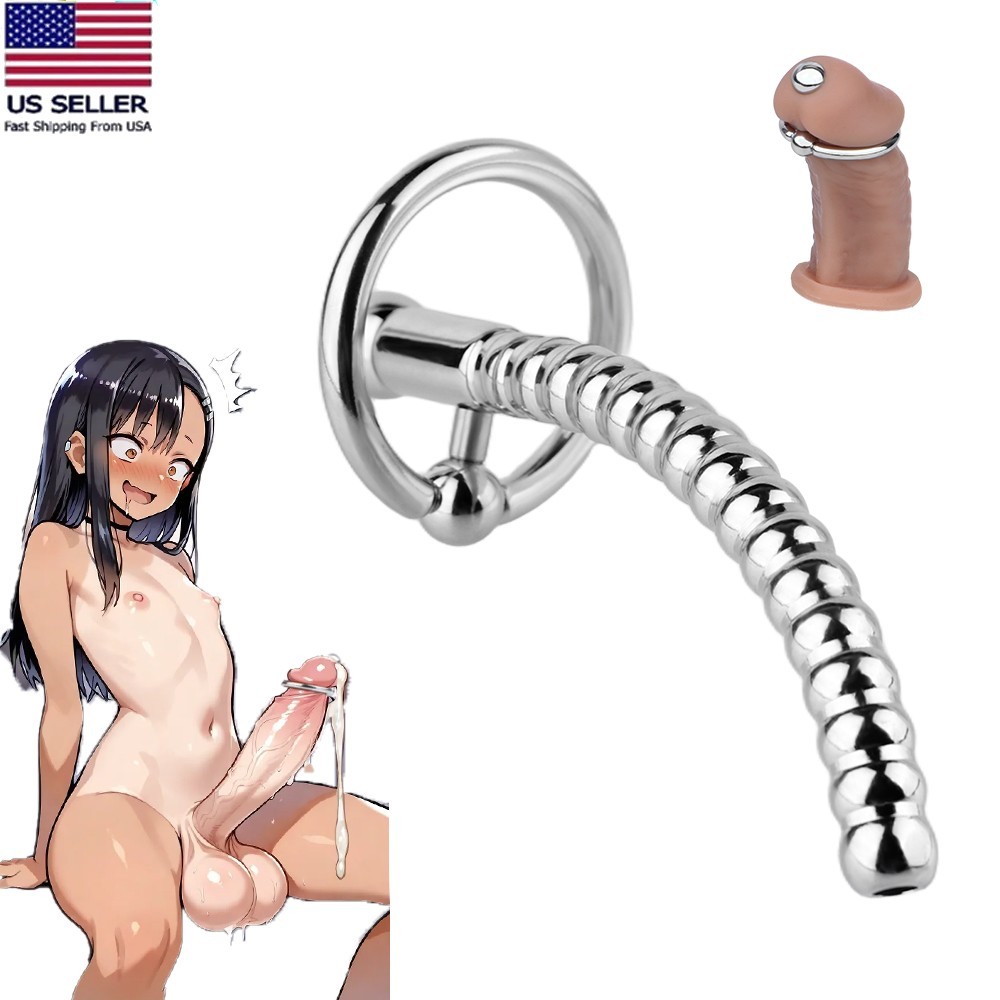Male Chastity Devices with Stainless Steel Ring and Plug Men Urethral Stretching