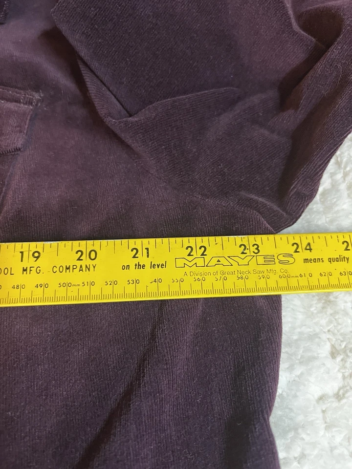 Chaqueta de pana Ruby Rd para mujer 20w ciruela púrpura terciopelo silenciosa de lujo. R2 Foto 3 de 4