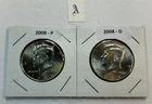 2008 P & D UNC Clad Kennedy Half Dollar Set in CB Flips -Free Shipping - A2