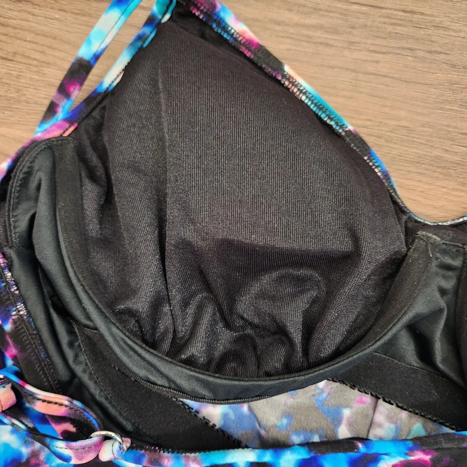 Traje de baño MagicSuit By Miraclesuit Tankini Top para mujer talla 14 azul negro estampado Foto 4 de 4