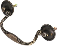 binifiMux 2-Pack 3.5 Inch Antique Vintage Cupboard Cabinet Drawer Bronze 