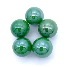 New for 2023 Iridescent Opal Green 16mm Glass Player Marbles 5/8" Pk 5 Vacor