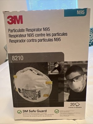 3M 8210 N95 Particulate Respirator Mask. Exp 11/2026   20 Per Box, 4 Box Bundle.