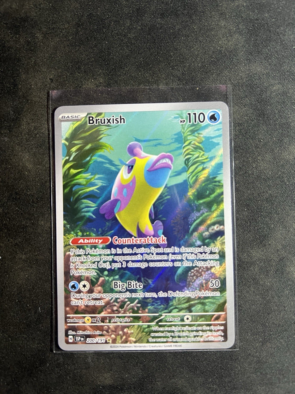 Pokémon TCG Bruxish 200/191 Surging Sparks Illustration Rare