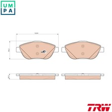 BRAKE PAD SET DISC BRAKE GDB1926 FOR PEUGEOT 2008/SUV CITROEN C3/AIRCROSS/II DS3