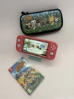 Nintendo Switch Lite 32GB Coral Pink Boxed with Charger | Case | 1 Game (Mint)