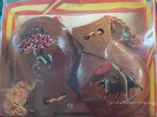 TWO Vintage SPANISH Wooden CASTANETS With Bullfighter & Salsa Dancer PERCUSSION 