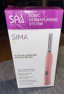 SIMA Rechargeable Dermaplane Razor   Painless 2-in-1 Exfoliation & Hair Removal