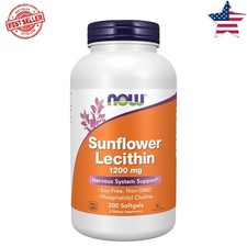 Sunflower Lecithin 1200 mg Softgels with Phosphatidyl Choline 200 Count