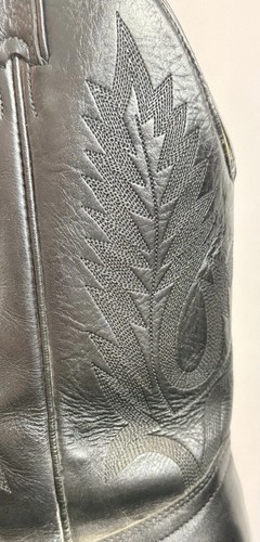 Boulet Western Boots Mens 10 1/2 3E Black Leather Cowboy Made In Canada - Photo 9/15