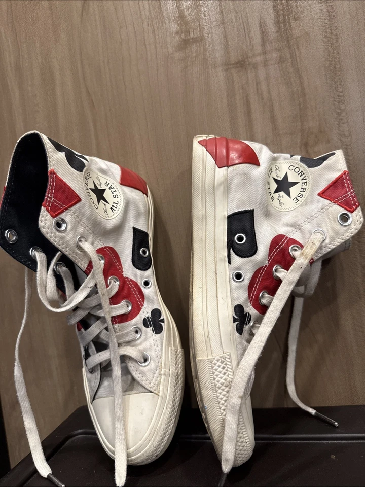 Limited Edition Converse Chuck Taylor  Deck of Cards Hearts Clubs Diamonds Sz 6 - Image 2 of 4