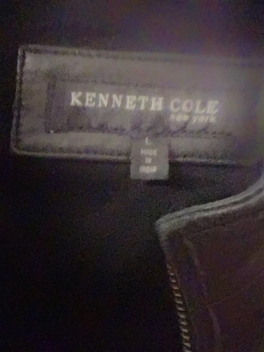 Vintage Kenneth Cole New York Jacket Mens Large Black Genuine Leather Full Zip image 3