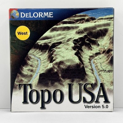 DeLorme Topo USA Version 5.0 West 6-Disc Set Manuals Bonus CD GPS Mapping