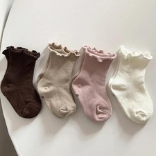 Newborn Girls Baby Socks Spring Autumn Cotton Kids Princess Socken Soft Comforta
