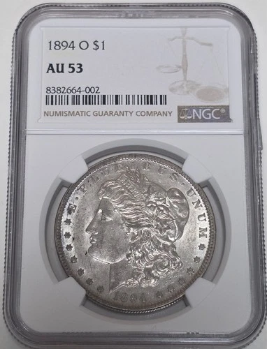 1894-O Morgan Silver Dollar $1 NGC AU53
