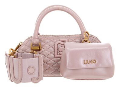 LIU JO Achala Crossbody S Umhängetasche Tasche Rose Smoke Metallizz altrosa Neu