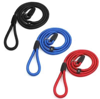 4 Ft Slip Lead Training Dog Leash Reflective Strap Adjustable Loop S, M, L,