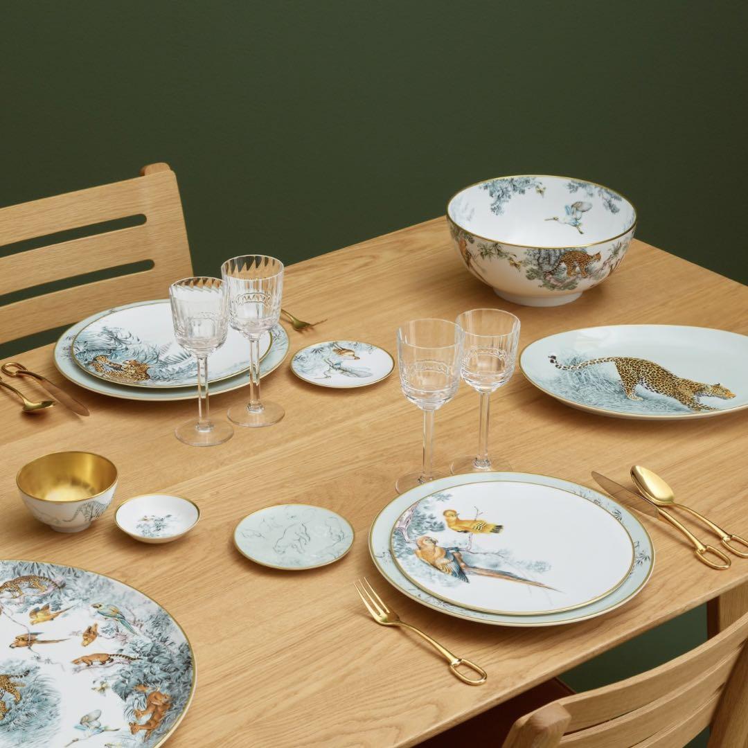 Hermes Oval Plate Carnets d'Equateur Dinner Tableware Jaguar Hermes Oval Plate Carnets d'Equateur Dinner Tableware Jaguar