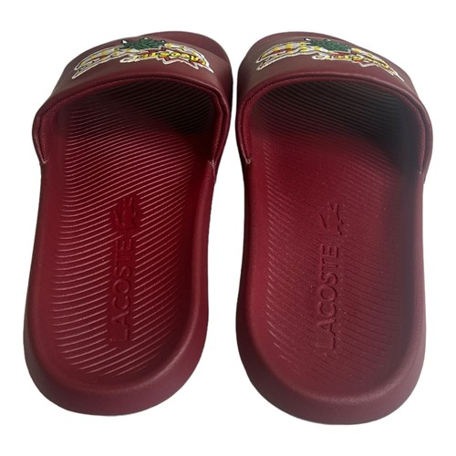 Sandalias/sandalias sintéticas de cocodrilo Lacoste para hombre borgoña/amarillas talla 12 - Imagen 5 de 7