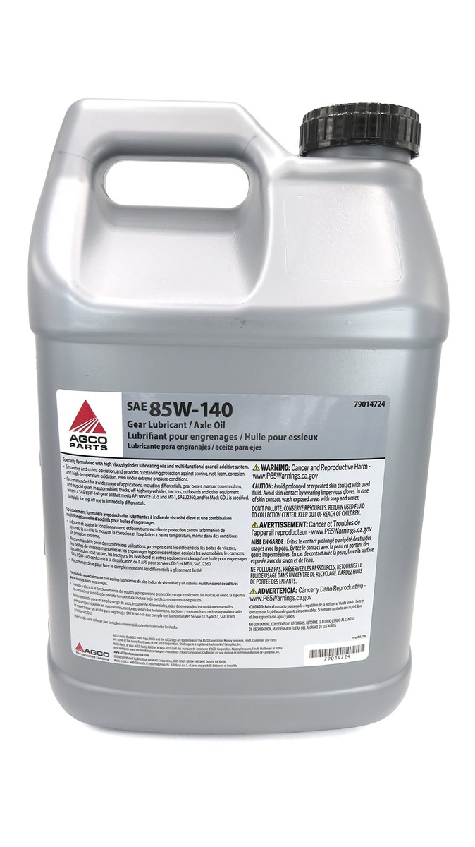 AGCO SAE 85W-140 Gear Lubricant Axle Oil 2.5 Gallon, 79014724
