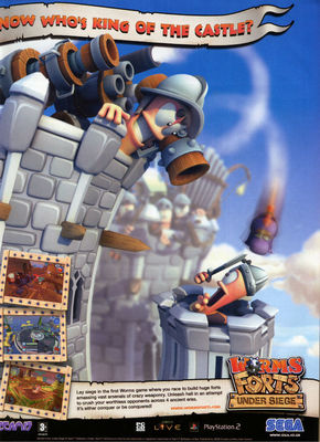 Worms Forts Under Siege 2004 Zeitschrift Anzeige #5343