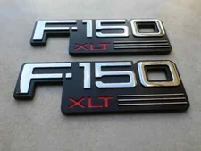 NEW 92- 96 F-150 XLT Emblem Logo F2TZ16720C Script F2TB-16B114 Decal Set