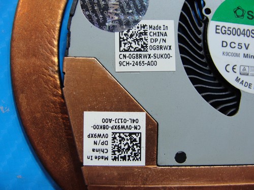 Dell Precision 15.6" 3540 OEM CPU Cooling Fan w/Heatsink AT2FA006ZCL G8RWX VW9XP - Afbeelding 3 van 3
