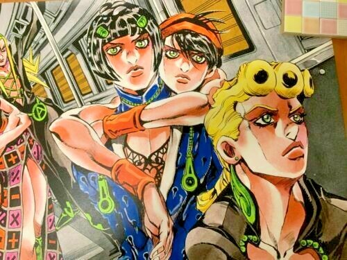 Póster B2 de JOJO'S Bizarre Adventure Exhibition Parte 5 Golden Wind Buccellati equipo - Imagen 3 de 4
