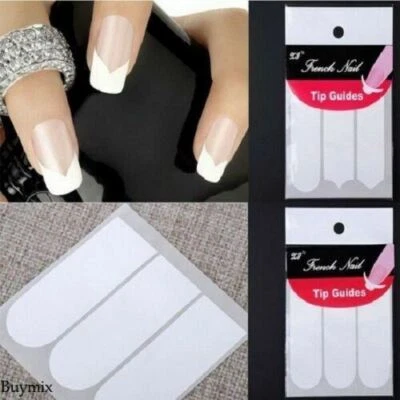 ELITE99 French Manicure Nail Tip Guides Stickers Stencils Tape Nail Art Oval Lines Tape